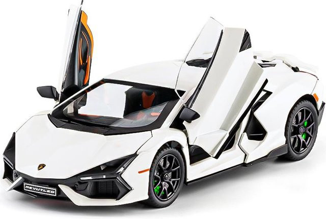 Fourall- Model Cars Lamborghini Revuelto Sportwagenmodell, 1:24, Weiß, mit Licht und Sound - Bild 1
