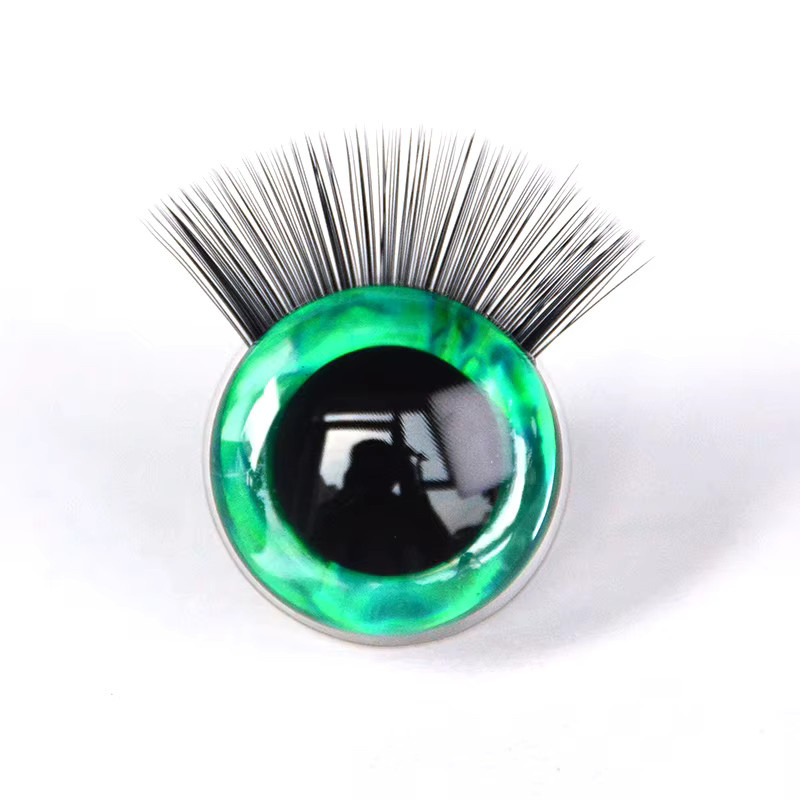 12-teiliges Sicherheits-Glitzer-Augen mit Wimpern, Set, Bunt / Mehrfarbig, Lila, Kunststoff - Bild 3