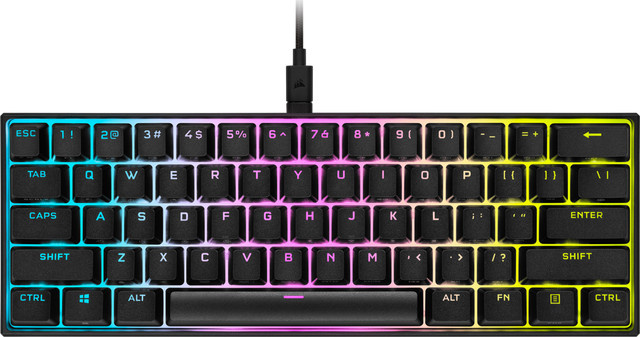 Corsair K65 Mini MX Speed mechanische Gaming-Tastatur in Schwarz - Bild 1