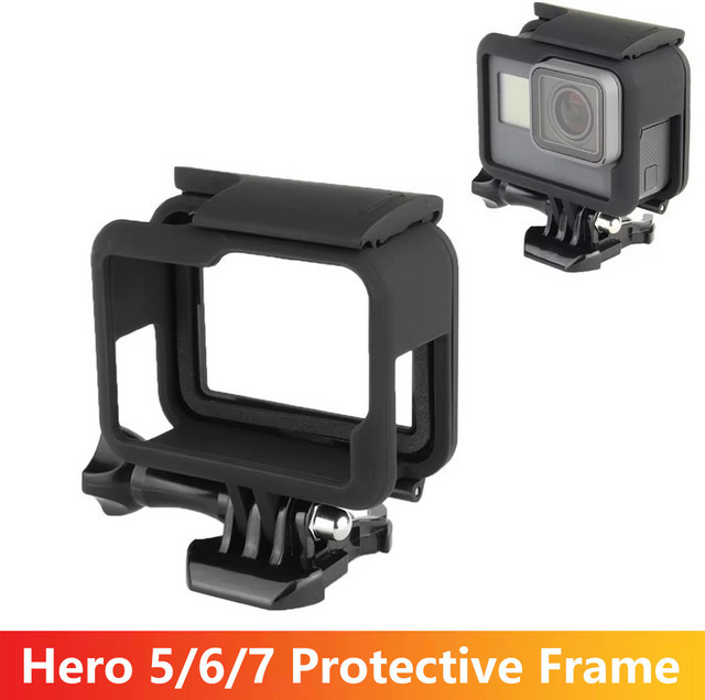 GoPro Hero 5 6 7 Schutzrahmen in Schwarz als tragbares Kunststoffgehäuse für deine Action-Kamera - Bild 1