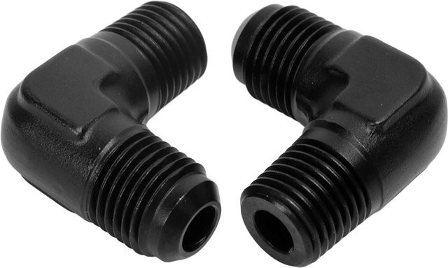 Neoglint 2er Set 6AN auf 14 NPT Fitting Adapter, 90 Grad Drehverschraubung in Schwarz für Gasleitungen, Rail, Pumpen und Injektoren - Bild 1