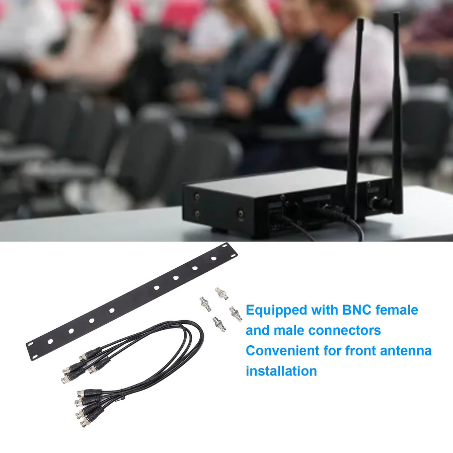Arealer Antennenhalterungskit für Drahtlossysteme SLX SLX2 LX4 PGX2, 1U Panel mit BNC-Kabel, Schwarz - Bild 4
