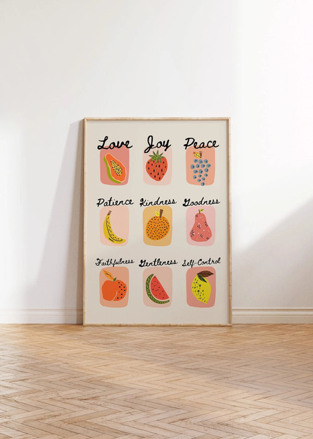 Kunstdruck Fruit of the Spirit von SHENCHEN, bunter Wanddruck im Hochformat für Küche und Esszimmer, multicolor - Bild 1