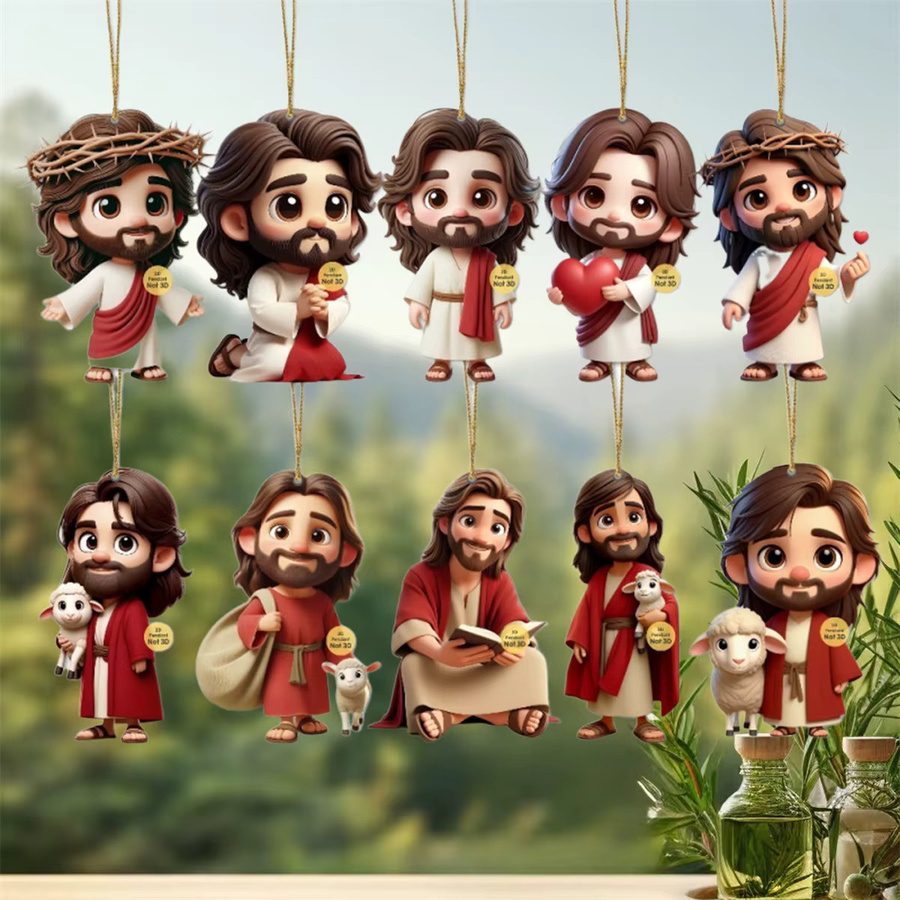 Jesus Auto Ornament, 2D Acryl, Charme, Unisex - Bild 2