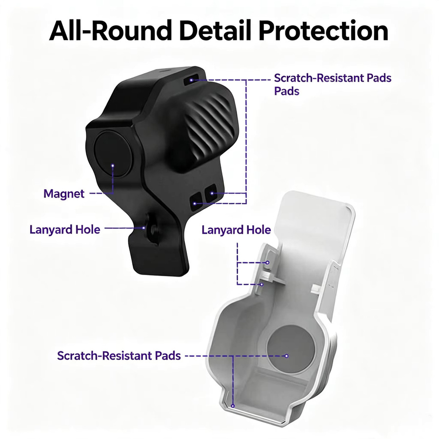 DJI Osmo Pocket 4P Magnetische Gimbal-Schutzhülle in Schwarz mit tragbarer Objektivkappe, Hartschalenhülle und Trageband sowie integrierter kratzfester Polsterung - Bild 3
