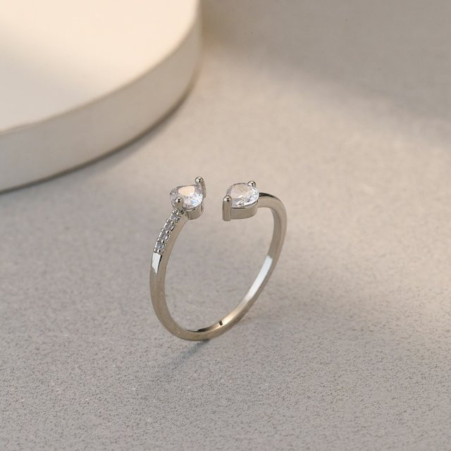 GaGa-Duck Öffnungsringe 925 Silber, Kristall, Unisex - Bild 1