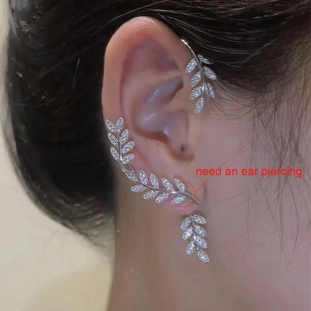 Clip-Ohrringe Schmetterling, Silber, Zirkonia, Damen - Bild 1