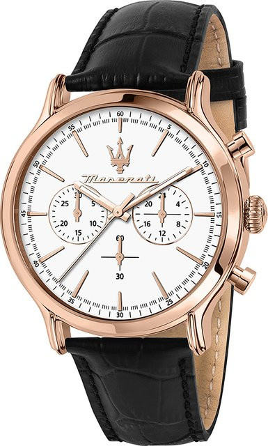 Maserati Chronograph, Quarz, Edelstahl, Leder, 42 mm, Herren - Bild 1