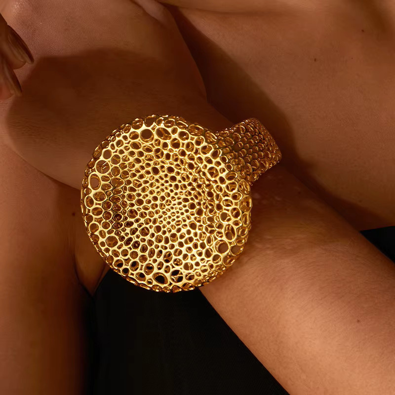 IVOG Manschettenarmband, 18 Karat vergoldet, Damen - Bild 2