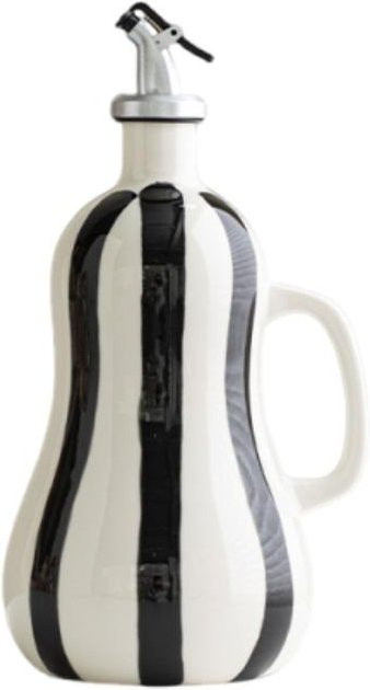Beijieete Keramik Ölflasche im nordischen Stil, auslaufsicher, Schwarz - Bild 1