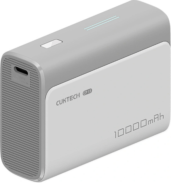 Cuktech CP13 Externe Batterie mit 10000mAh, 30W, QC + PD, 1 x USB-A und 1 x USB-C, Grau - Bild 1