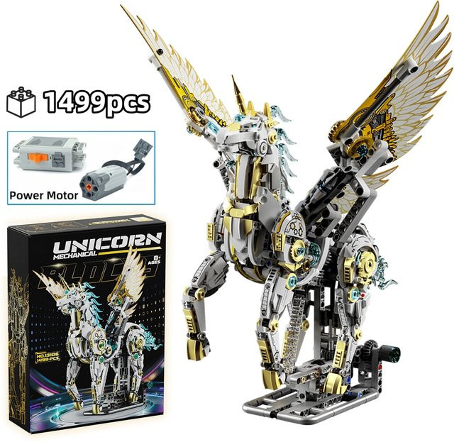 FUNXINEE Einhorn-Pegasus, Baukasten, mit Licht, ab 8 Jahren - Bild 1