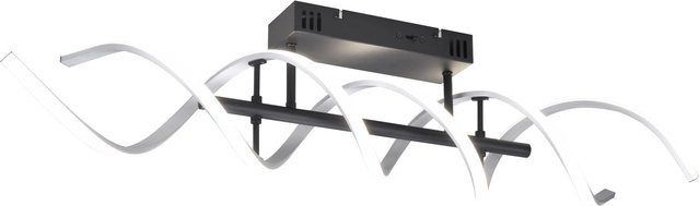 Trio LED Deckenleuchte Sequence in Aluminium gebürstet mit dimmbarer Lichtfarbe und moderner Spiralenform - Bild 1