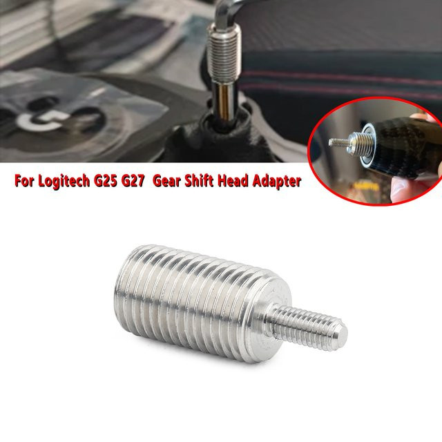 Logitech Getriebe Shifter Adapter aus Legierung in Silber für G25 G27 G29 G920 mit M12x1,25 Gewinde - Bild 1