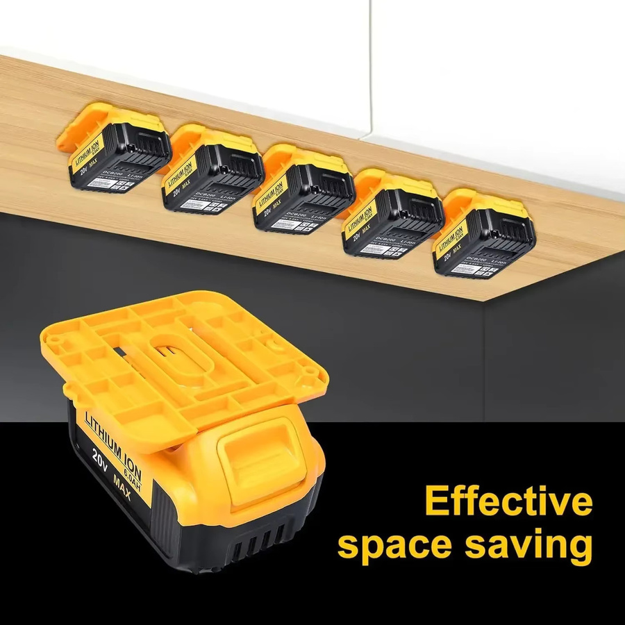 GiFi Power Batteriehalter Aufbewahrungsregal für Dewalt 18V 20V Li-Ionen-Akku DCB203 DCB205 zur Wandmontage - Bild 2
