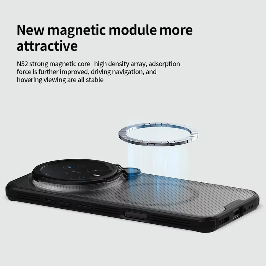 Nillkin Camshield Prop Magnetische Hülle für Honor Magic 8 Pro 5G in Schwarz mit Kameraschutz und Ständer - Bild 4