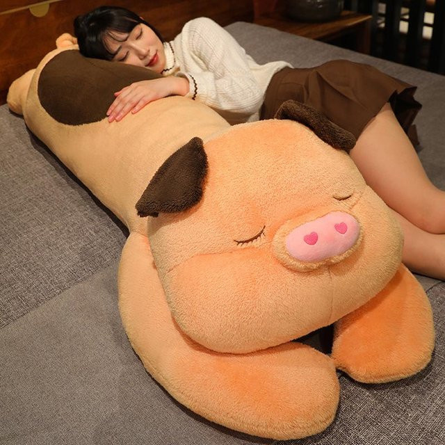 Riesiges Schwein Plüschtier, Stofftier, Rosa, 55-60cm - Bild 1