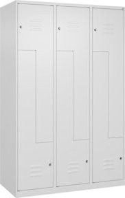 C+P Z-Spind Classic PLUS Spind mit 6 Fächern, Farbe Weiß, B/T/H: 120 x 50 x 185 cm, mit Zylinderschloss - Bild 1