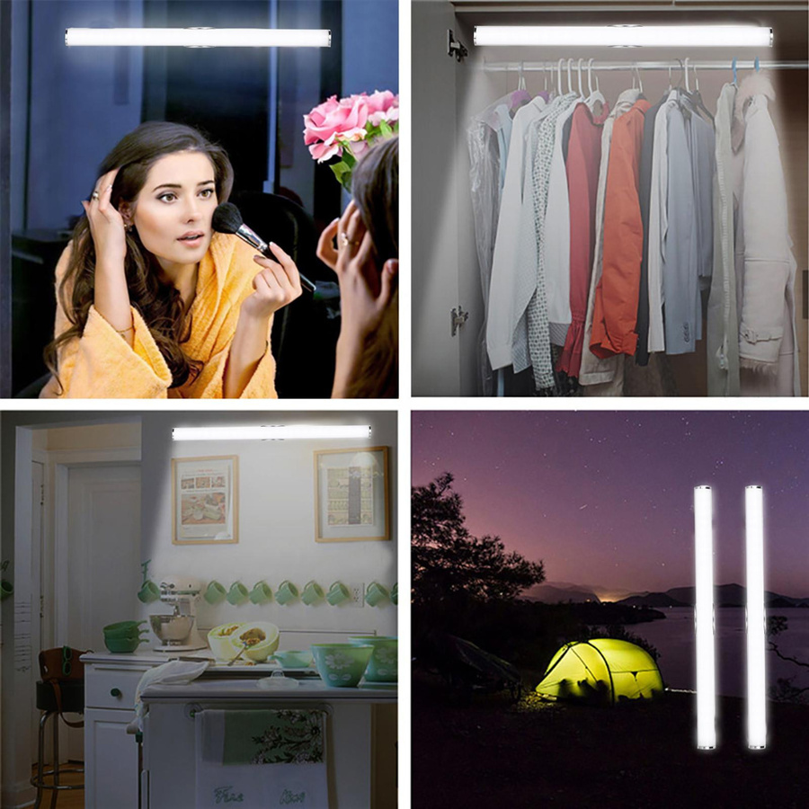 Neoglint LED-Waschtischleuchte in Weiß mit Touch-Steuerung und stufenloser Dimmfunktion, kabellose Spiegellampe für das Badezimmer - Bild 3
