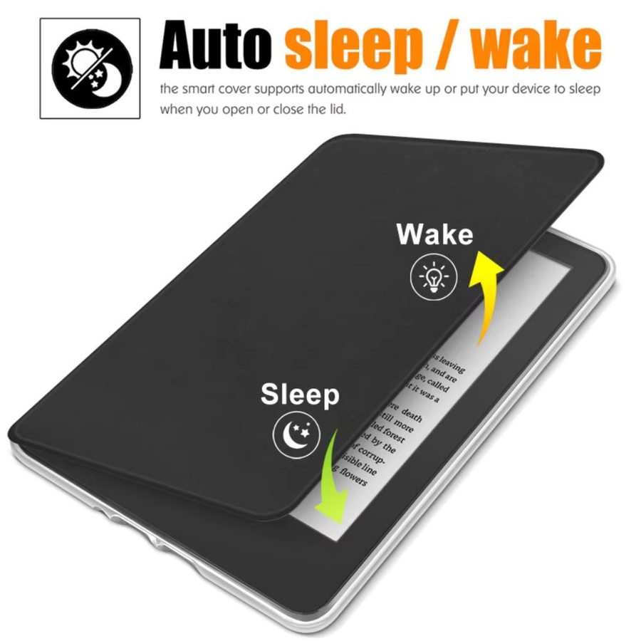 Auto Wake/Sleep E-Reader-Hülle für Kindle Paperwhite 12. Generation 2024, 7 Zoll, Colorsoft, magnetisch, abnehmbar und verstellbar, Schwarz - Bild 4