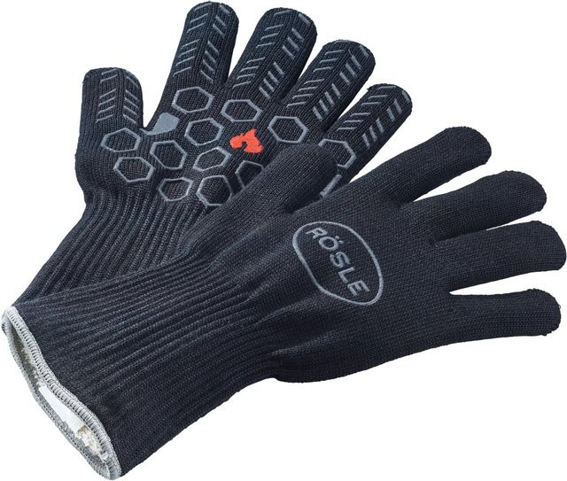 Rösle Grillhandschuhe aus Silikon und Baumwolle in Schwarz, B/T/H: 33,0 x 18,0 x 18,0 cm - Bild 1