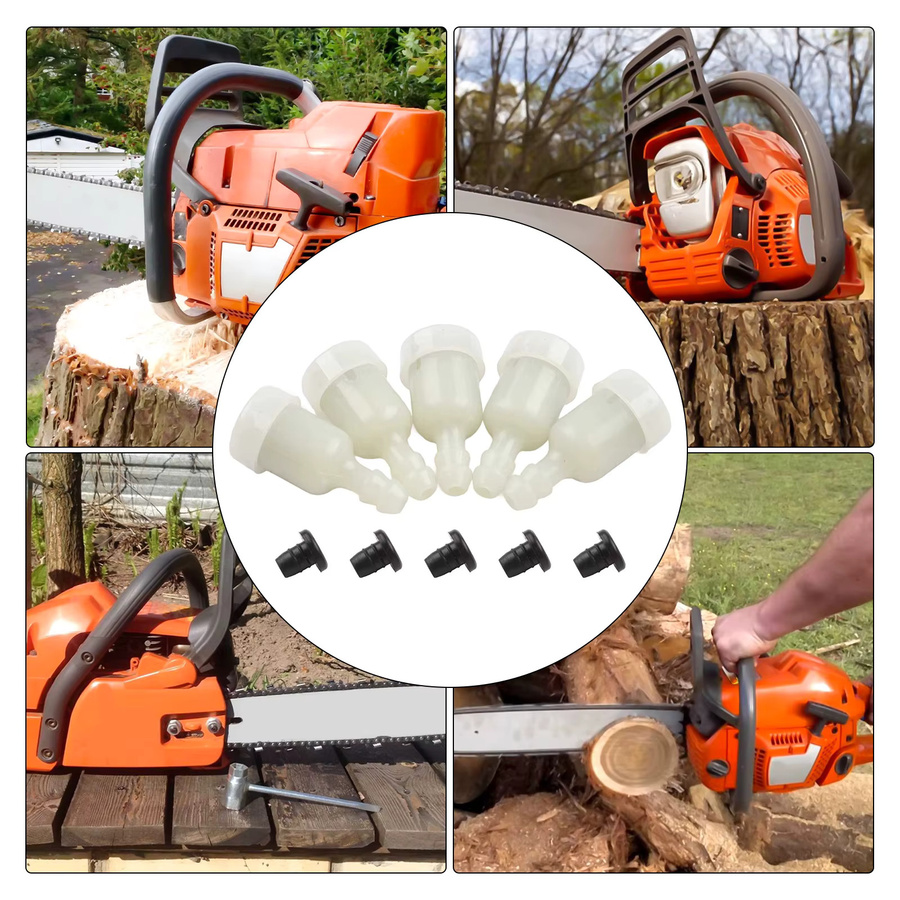 5er Set Kraftstoff Tank Entlüftung und Rückschlagventil für Kettensäge als Ersatzteil für Modelle 4500 5200 2500 TL43 CG52 von VIBRATITE - Bild 3