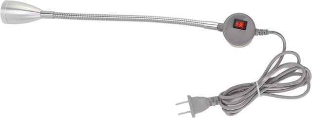GoolRC LED Arbeitsleuchte mit flexiblem Schwanenhals aus Aluminium in Weiß und Silber - Bild 1