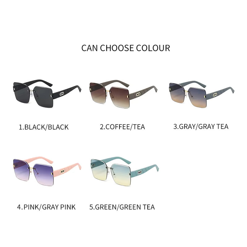REXXAR Sonnenbrille, randlos, quadrat, Metall, Unisex - Bild 3