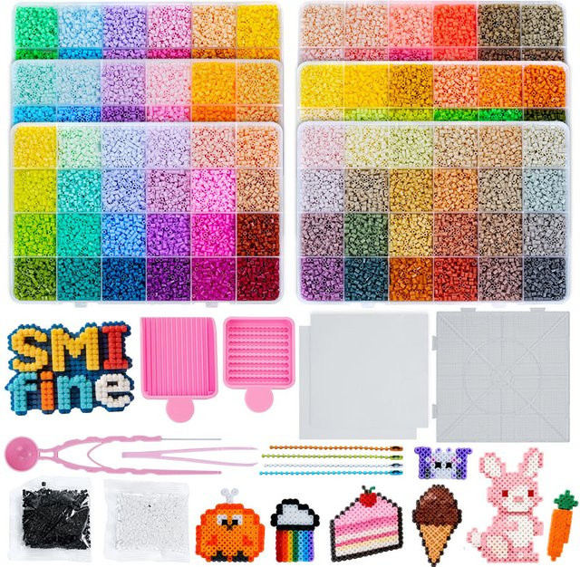 QIAO Bügelperlen-Set, 144 Farben, DIY Bastelset, ab 14 Jahren - Bild 1