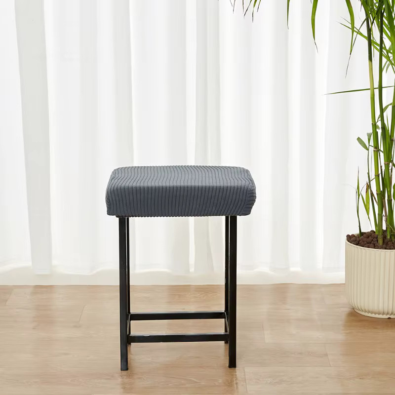 Yupartex Barhocker-Bezug in Braun oder Grau, elastischer und rutschfester Stuhlsitzschutz, waschbar und modern - Bild 3