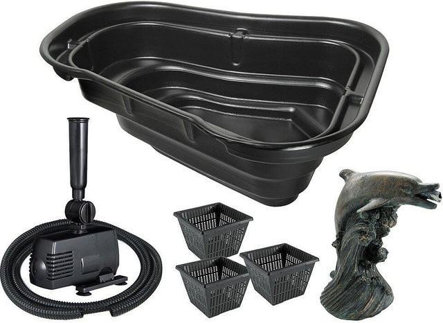 Ubbink Teich-Set 500 mit 500 l Teichbecken, Pumpe, Schlauch, Wasserspeier und Pflanzkörben - Bild 1