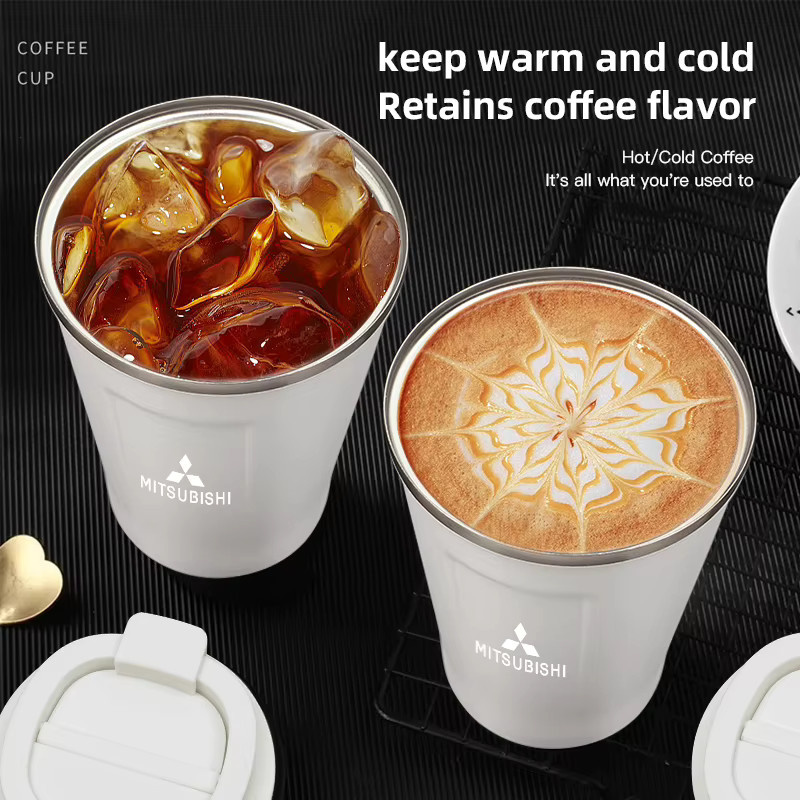 Mitsubishi Thermosbecher aus Edelstahl in Schwarz für Kaffee, Tee und Wasser - Bild 2