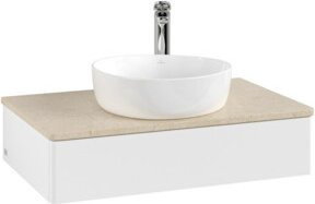 V&B Waschtischunterschrank Antao ohne Frontstruktur in Weiß, B/T/H: 80 x 50 x 19 cm - Bild 1