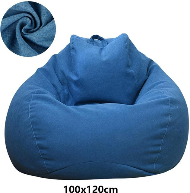 Yiran bag Sitzsackbezug für Erwachsene, blauer Tatami-Sitzsackbezug aus Baumwoll-Polyester-Mischgewebe, ohne Füllung - Bild 1