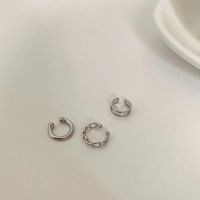 KaiTingu Jewelry Clip-on-Ohrringe, Edelstahl, Silber, Unisex - Bild 1