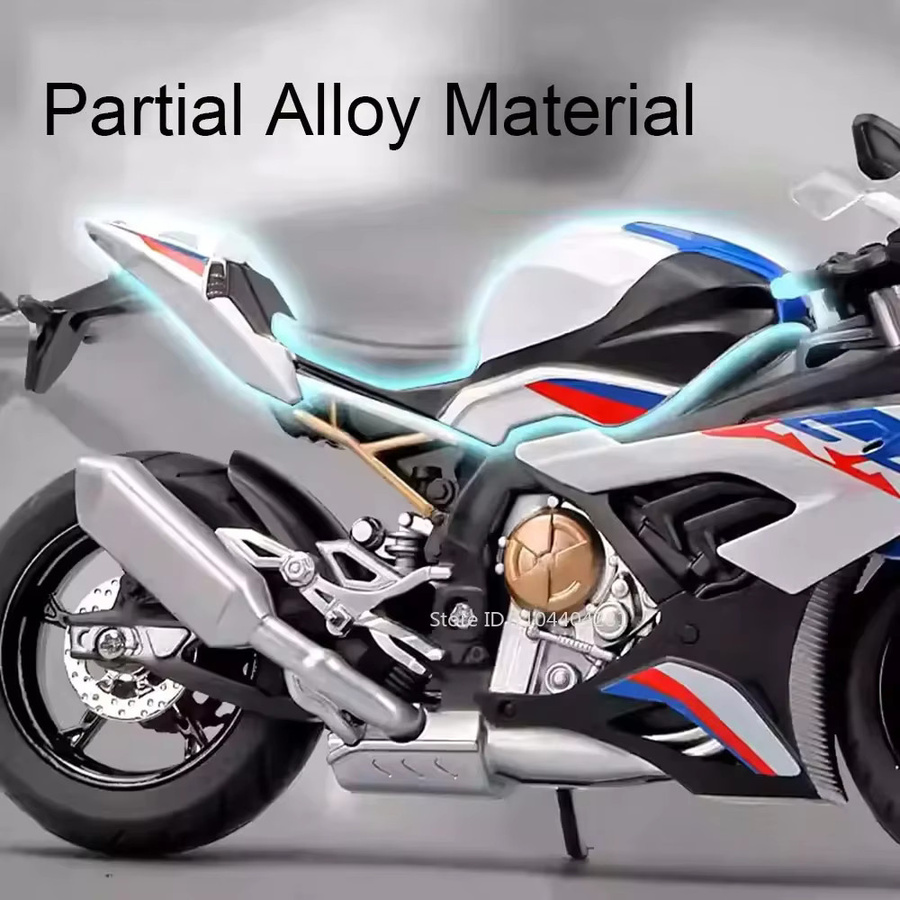 MAKEDA S1000RR R1250GS Motorrad Modelle, 1:12, Metall, Gummi, Blau - Bild 2