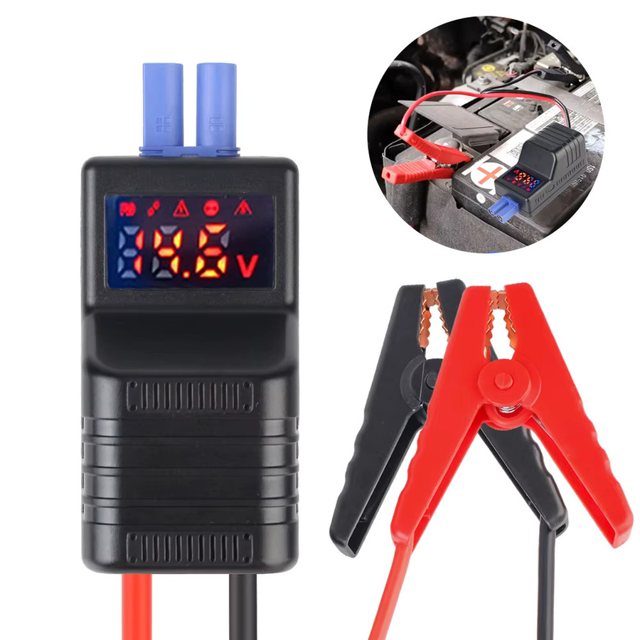 Intelligentes Notfall-Überbrückungskabel mit EC5-Stecker, 650 A, 12 V und Anti-Reverse-Verbindung in Schwarz mit USB-C Anschluss - Bild 2