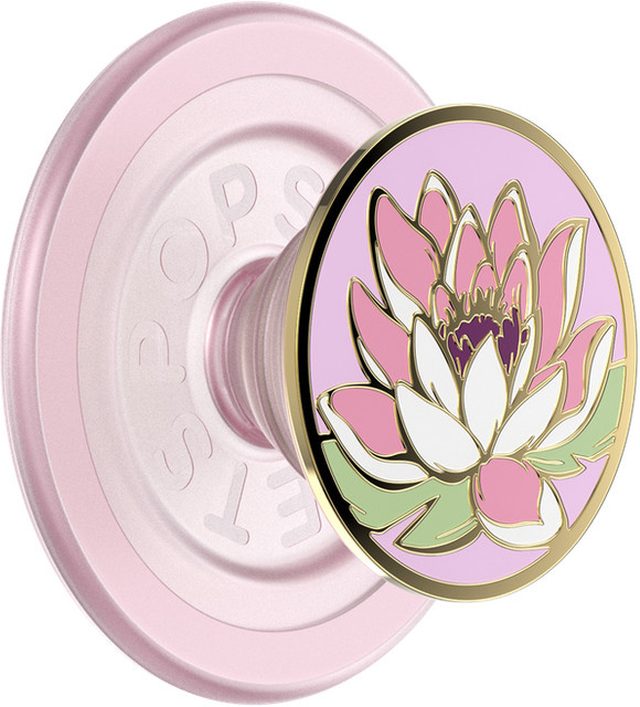 PopSockets Magnetische Handyhalterung Enamel Water Lily in Pink - Bild 1