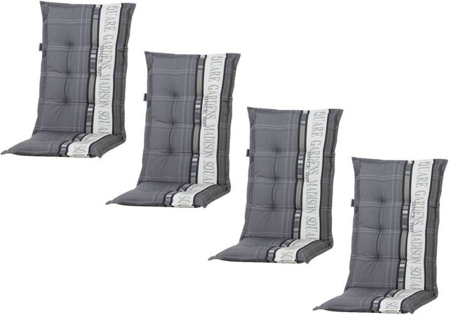 Madison Gartenmöbelauflage grau aus Baumwolle und Polyester, B/H/T: 123 x 8 x 50 cm - Bild 2