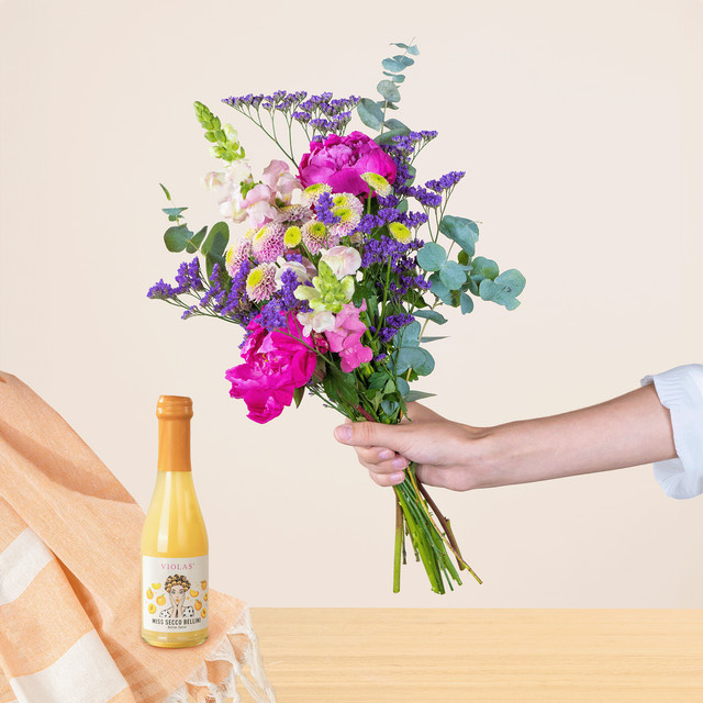 BLUME2000 Sommerbote mit Geschenkset Peach Vibes Bouquet multicolour - Bild 1