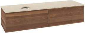 V&B Waschtischunterschrank Antao mit Frontstruktur, Wandmontage, Farbe: Weiß, B: 160 cm, T: 50 cm - Bild 1