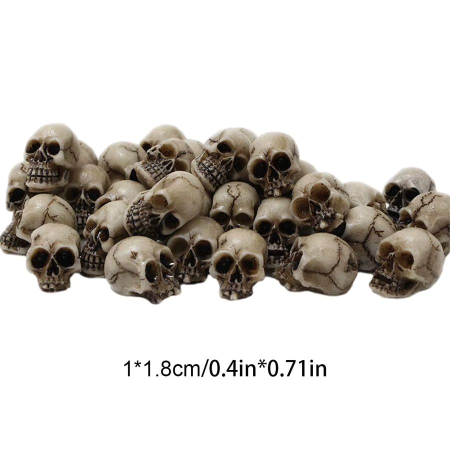 APWIKOGER Schädel Skulpturen in Weiß als Gothic Dekoration für Halloween und Spukhaus-Partys - Bild 6