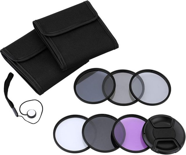 Andoer Fotografie-Filterset Schwarz mit UV, CPL, FLD und ND Filtern, Durchmesser: 77 mm - Bild 1