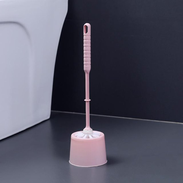Eleganceee Toilettenbürste mit langem Griff und verdicktem Borstenkopf in Schwarz - Bild 1