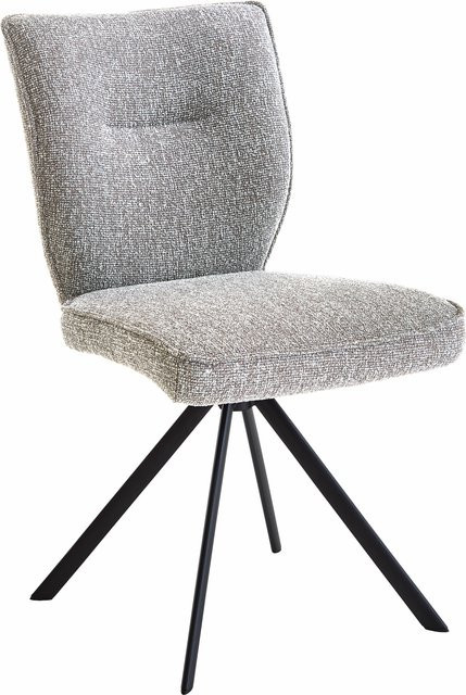 Polsterstuhl STUDIO-LINE von NIEHOFF SITZMÖBEL in Grau und Schwarz mit Stoffbezug und Metallgestell, B/T/H: 59,0 x 88,0 x 142,0 cm - Bild 1