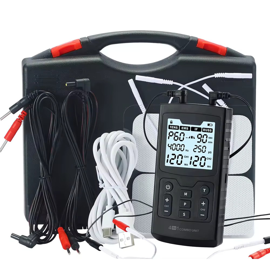 ShaxyMsc Elektrischer Muskelstimulator EMS IFT TENS, Schwarz, Unisex - Bild 4