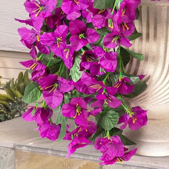 Yousheng Künstliche Bougainvillea Hängende Ranken in Multicolor, 2er Set - Bild 2
