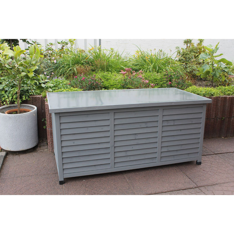Leco Kissenbox Vintage in Anthrazit-Grau, B/H/T: 132 x 61 x 66 cm - Bild 4