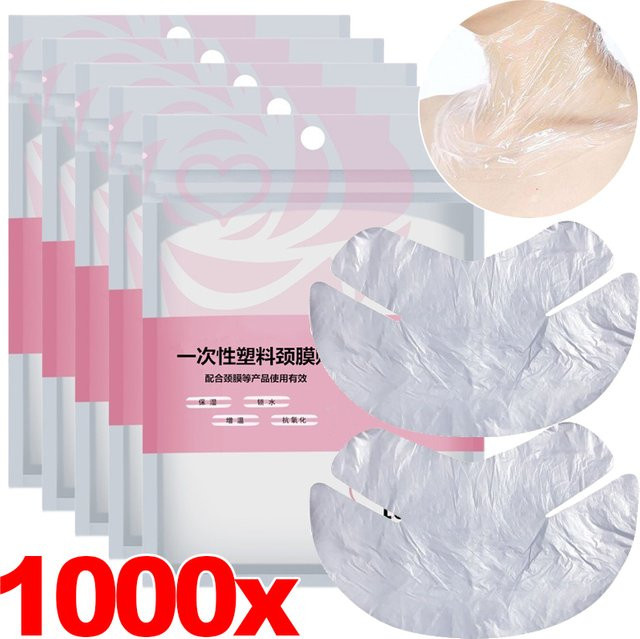 Einweg Halsmasken Film, 100 Stück, Transparent, Unisex - Bild 1