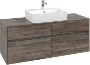 V&B Waschtischunterschrank Collaro in Stone Oak, B/T/H: 140 x 54,8 x 50 cm, für mittig platzierten Waschtisch - Bild 1